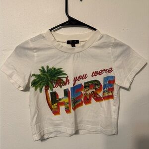 dELiA*s White 'Wish You Were Here' Graphic Tee